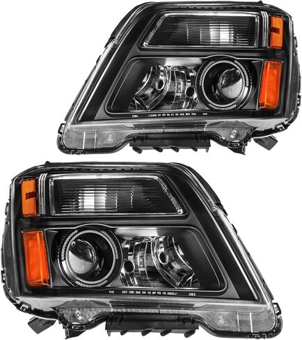 PHILTOP Headlights Assembly Compatible with 2016-2017 GMC Terrain,Black Housing Clear Lens Amber Reflector,Halogen Headlamps (Driver + Passenger Side) in Saudi Arabia