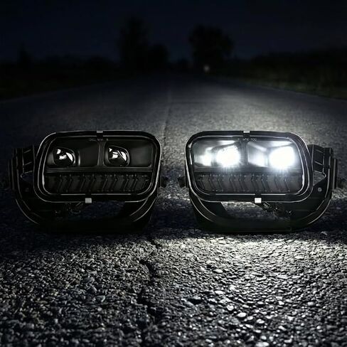 مجموعة مصابيح الضباب LED تناسب 1500 2009-2012 دودج رام، 2010-2018 دودج رام 2500، 2012-2018 دودج رام 3500 لاستبدال مصابيح الضباب الأصلية للشاحنة، معتمدة من وزارة النقل - زوج واحد in Kuwait