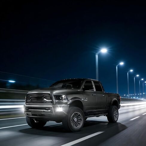 مجموعة مصابيح الضباب LED تناسب 1500 2009-2012 دودج رام، 2010-2018 دودج رام 2500، 2012-2018 دودج رام 3500 لاستبدال مصابيح الضباب الأصلية للشاحنة، معتمدة من وزارة النقل - زوج واحد in Kuwait