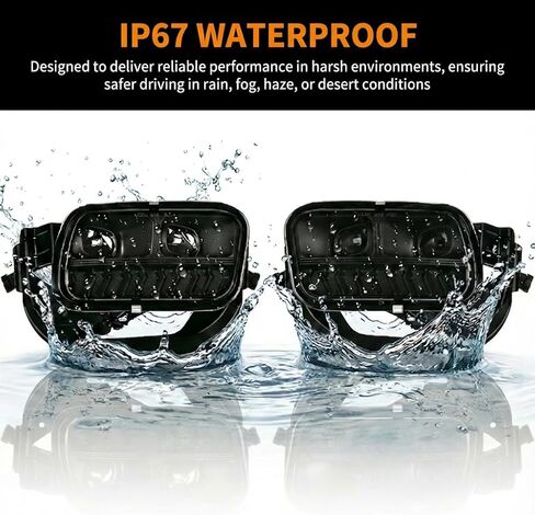 مجموعة مصابيح الضباب LED تناسب 1500 2009-2012 دودج رام، 2010-2018 دودج رام 2500، 2012-2018 دودج رام 3500 لاستبدال مصابيح الضباب الأصلية للشاحنة، معتمدة من وزارة النقل - زوج واحد in Kuwait