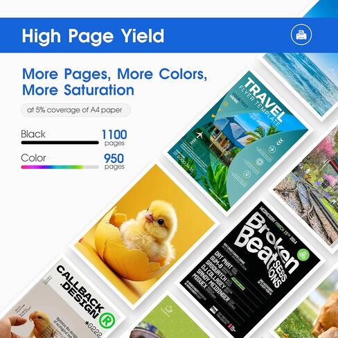 LLAOLLAO 702XL 702 Ink Cartridges Combo Pack Remanufactured Replacement for 702xl Ink Cartridges for Printer WF-3720 WF-3730 WF-3733 (1 Black 1 Cyan 1 Magenta 1 Yellow, 4 Pack) in Kuwait