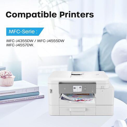 LC506XL Ink Cartridges High Yield Compatible for Brother LC506XL LC506 XL LC506 use with MFC-J4355DW MFC-J4555DW MFC-J4557DW Printer (4 Pack, Black, Cyan, Magenta, Yellow) in Kuwait