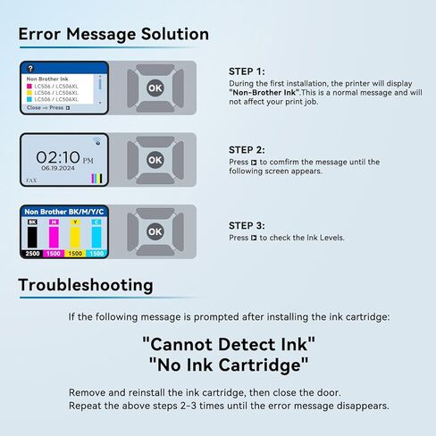 LC506XL Ink Cartridges High Yield Compatible for Brother LC506XL LC506 XL LC506 use with MFC-J4355DW MFC-J4555DW MFC-J4557DW Printer (4 Pack, Black, Cyan, Magenta, Yellow) in Kuwait