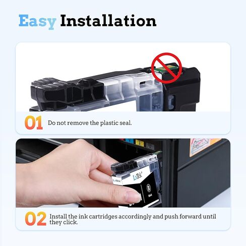 LC501 Ink Cartridges Compatible for Brother LC501 Ink Cartridge LC501 XL LC 501 MFC-J1360DW Ink Cartridge LC501 Series Ink for Brother Work Smart MFC-J1360DW MFC-J1260DW MFC-J1410DW Printer (4 Pack) in Saudi Arabia