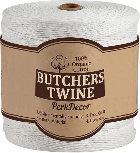 400 قدم 100% 2 مم من القطن الطبيعي للطهي من الدرجة الغذائية، خيط جزار للمطبخ، تحميص الخبز، تركيا، ربط اللحوم، الحرف اليدوية، تغليف الهدايا والاستخدامات المنزلية in Kuwait