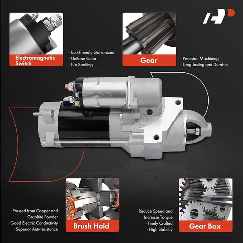 A-Premium Starter Motor Compatible with Chevrolet Tahoe, Express 2500, Express 3500, Blazer, B7, C10, C10 Suburban, C1500, C1500 Suburban & GMC Yukon, Savana 2500, Savana 3500, 12V 2.9kW 10-Teeth CW in Saudi Arabia