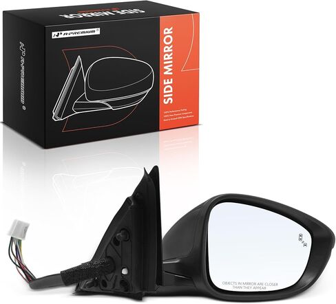 A-Premium Passenger Side Power Door Mirror - Compatible with Honda Accord 2018-2022 - Heated Manual Folding Black Outside Rear View Mirror w/Turn Signal Blind Spot Detection Memory Recall in Saudi Arabia