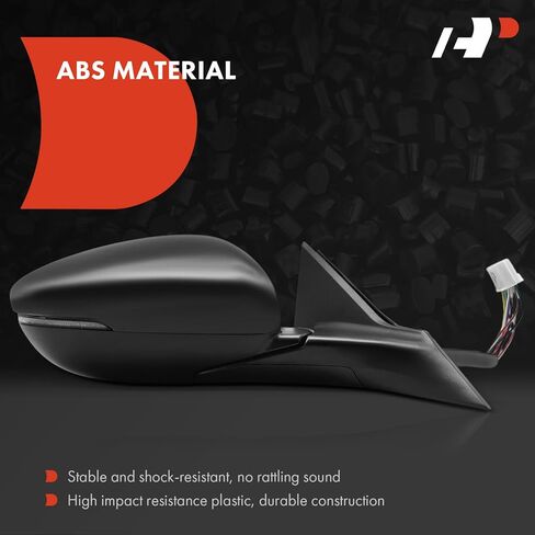 A-Premium Passenger Side Power Door Mirror - Compatible with Honda Accord 2018-2022 - Heated Manual Folding Black Outside Rear View Mirror w/Turn Signal Blind Spot Detection Memory Recall in Saudi Arabia