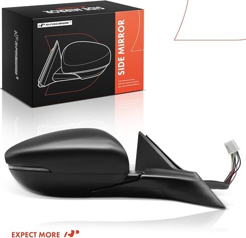 A-Premium Passenger Side Power Door Mirror - Compatible with Honda Accord 2018-2022 - Heated Manual Folding Black Outside Rear View Mirror w/Turn Signal Blind Spot Detection Memory Recall in Saudi Arabia