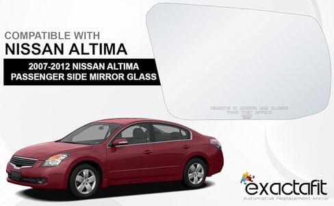 exactafit Passenger Side Mirror Glass Replacement For 2007-2012 Nissan Altima Exterior Auto Mirrors Right Door RH Convex 07 08 09 10 11 12 in Saudi Arabia