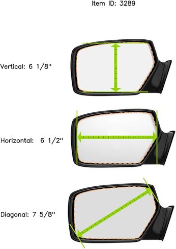 Fits 98-01 Land Cruiser Right Passenger Convex Mirror Glass Lens w/Adhesive USA in Kuwait