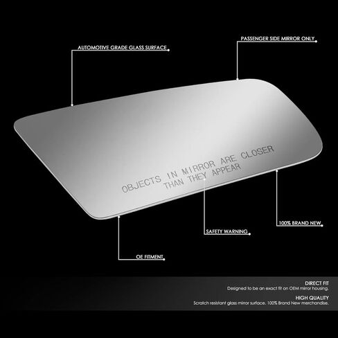DNA Motoring SMP-026-R عدسة زجاجية لمرآة الرؤية الخلفية للباب الجانبي الأيمن/الراكب in Saudi Arabia