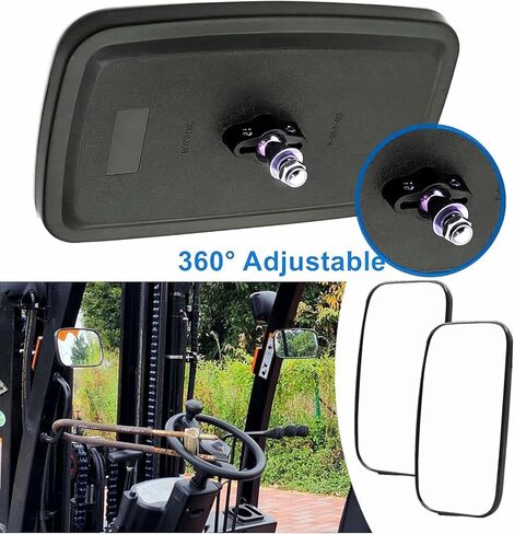 Tractor Mirrors,Forklifts Mirror, Universal Truck Mirror, Rear or Side View Reversing Mirrors 9x5inch 1Pcs in Kuwait