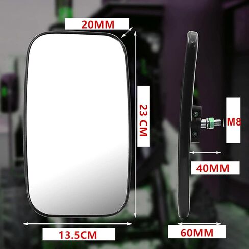 Tractor Mirrors,Forklifts Mirror, Universal Truck Mirror, Rear or Side View Reversing Mirrors 9x5inch 1Pcs in Kuwait