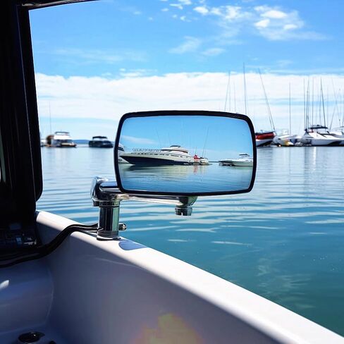 Tractor Mirrors,Forklifts Mirror, Universal Truck Mirror, Rear or Side View Reversing Mirrors 9x5inch 1Pcs in Kuwait