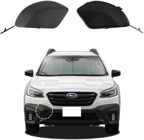 Car Front Bumper Tow Hook Cover Compatible with Subaru Outback 2020 2021 2022 Trailer Cover Cap 57731AN01A Towing Eye Cap Matte Black Right Passenger Side in Saudi Arabia