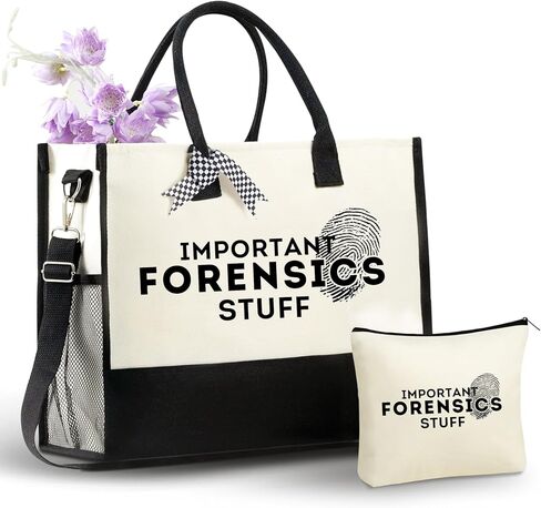 InnoBeta Forensic Science Gifts, Forensic Science Tote Bag with Top Zipper Closure and Shoulder Strap in Saudi Arabia
