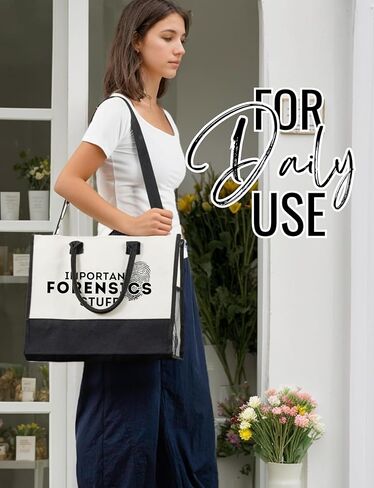 InnoBeta Forensic Science Gifts, Forensic Science Tote Bag with Top Zipper Closure and Shoulder Strap in Saudi Arabia