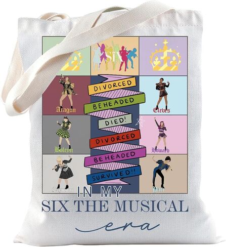 TSOTMO Musical Theatre Gift Musical Merchandise Tote Bag for Opera Lovers Theatre Fans Gift (Six Tote) in Saudi Arabia