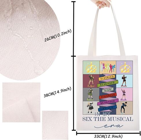 TSOTMO Musical Theatre Gift Musical Merchandise Tote Bag for Opera Lovers Theatre Fans Gift (Six Tote) in Saudi Arabia