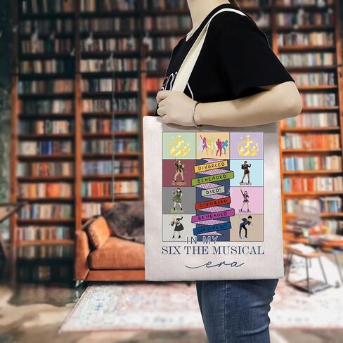 TSOTMO Musical Theatre Gift Musical Merchandise Tote Bag for Opera Lovers Theatre Fans Gift (Six Tote) in Saudi Arabia