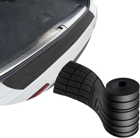 واقي ممتص الصدمات الخلفي للسيارة، واقي ممتص للصدمات، واقي دخول باب صندوق السيارة المطاطي المضاد للخدش، ملحقات السيارة الخارجية شريط حماية الباب الخلفي غير قابل للانزلاق عالمي لشاحنة الدفع الرباعي in Kuwait