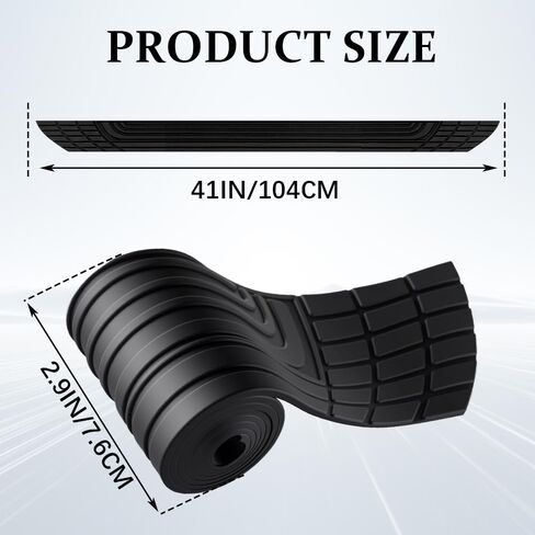 واقي ممتص الصدمات الخلفي للسيارة، واقي ممتص للصدمات، واقي دخول باب صندوق السيارة المطاطي المضاد للخدش، ملحقات السيارة الخارجية شريط حماية الباب الخلفي غير قابل للانزلاق عالمي لشاحنة الدفع الرباعي in Kuwait