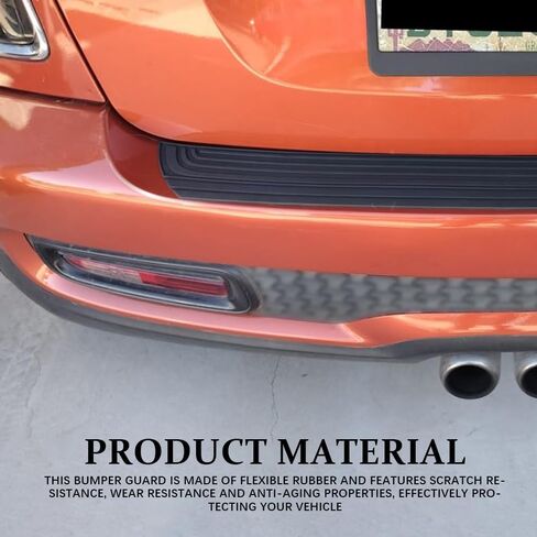 واقي ممتص الصدمات الخلفي للسيارة، واقي ممتص للصدمات، واقي دخول باب صندوق السيارة المطاطي المضاد للخدش، ملحقات السيارة الخارجية شريط حماية الباب الخلفي غير قابل للانزلاق عالمي لشاحنة الدفع الرباعي in Kuwait