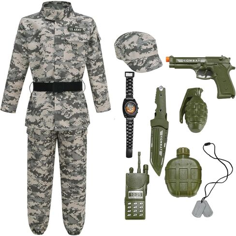 زي جندي الجيش للأولاد من LMYOVE لملابس الهالوين للأطفال in Kuwait