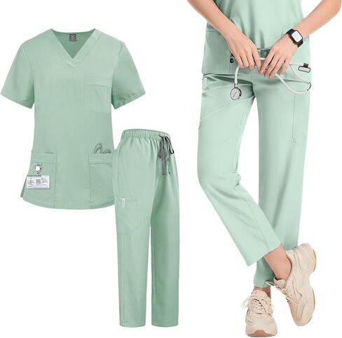 طقم فرك ماص للرطوبة للجنسين، بلوزة وسروال بأكمام قصيرة، 5 ألوان، مقاسات M-XXL in Kuwait