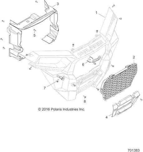بولاريس 5453501 غطاء المبرد RZR توربو XP EPS FOX Dynamix 4 in Saudi Arabia