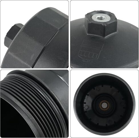 11427521353 Oil Filter Housing Cap Assembly 2000-2013 Fit ForBMW 545i 550i 645Ci 650i 735Li 740Li 745Li 750Li 760Li X5 Replace#11420151457 11427510847 12183410 CCLBM047 55857 PF4009 in Kuwait