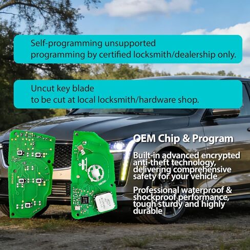 Replacement for Cadillac CT4 CT5 XT4 2020 2021 2022 2023 2024 Key Fob YG0G20TB1 433MHz 49 5 Buttons in Kuwait