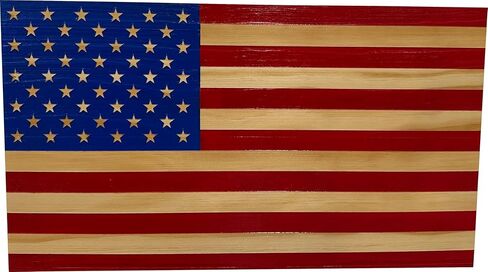 تصميمات Bellewood قابلة للتخصيص من الخشب باللون الأزرق ديكور جدار العلم الأمريكي مقاس 18.5 × 10.5 بوصة لوحة حائط لضابط الشرطة للخريجين، الشرطة المتقاعدين، تكريم سنوات الخدمة العلم الأمريكي المخصص بأربعة أنماط (الخط الأزرق) in Kuwait