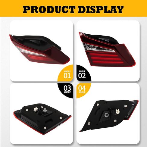 Tail Light Assembly Left Side Compatible with Accord 2016 2017 Driver Rear Inner Brake Lamp Taillight 34155T2AA21 HO2802109 in Saudi Arabia