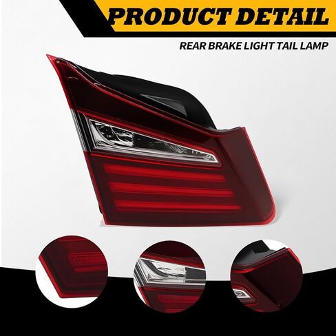 Tail Light Assembly Left Side Compatible with Accord 2016 2017 Driver Rear Inner Brake Lamp Taillight 34155T2AA21 HO2802109 in Saudi Arabia