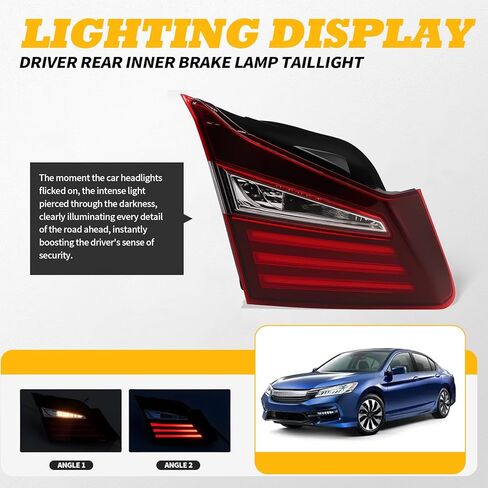 Tail Light Assembly Left Side Compatible with Accord 2016 2017 Driver Rear Inner Brake Lamp Taillight 34155T2AA21 HO2802109 in Saudi Arabia