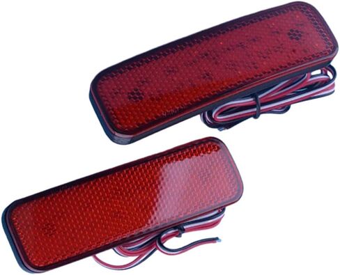 Riloer Rear Bumper Tail Light Lamp, BK21515C0AA, 2014-2020 Compatible with Ford Transit Van, Red LED Rear Bumper Reflector Red Lens Pair in Saudi Arabia