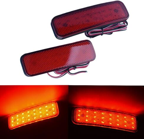 Riloer Rear Bumper Tail Light Lamp, BK21515C0AA, 2014-2020 Compatible with Ford Transit Van, Red LED Rear Bumper Reflector Red Lens Pair in Saudi Arabia