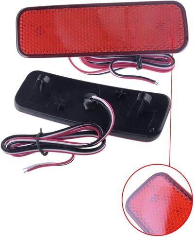 Riloer Rear Bumper Tail Light Lamp, BK21515C0AA, 2014-2020 Compatible with Ford Transit Van, Red LED Rear Bumper Reflector Red Lens Pair in Saudi Arabia