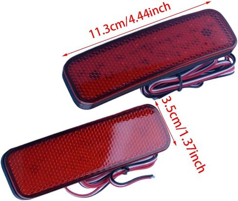 Riloer Rear Bumper Tail Light Lamp, BK21515C0AA, 2014-2020 Compatible with Ford Transit Van, Red LED Rear Bumper Reflector Red Lens Pair in Saudi Arabia
