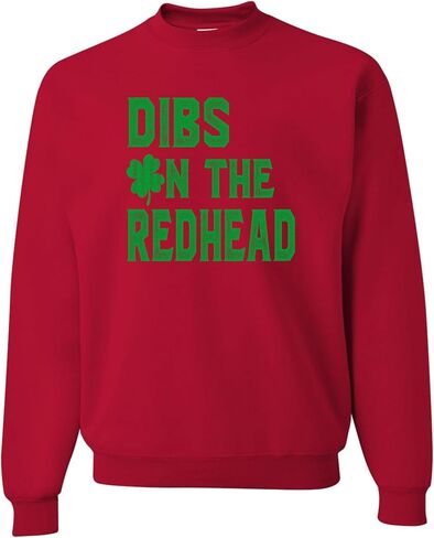 Go All Out Dibs On The Redhead Funny St. Patrick's Day Mens Sweatshirt Crewneck in Kuwait