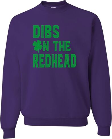Go All Out Dibs On The Redhead Funny St. Patrick's Day Mens Sweatshirt Crewneck in Kuwait