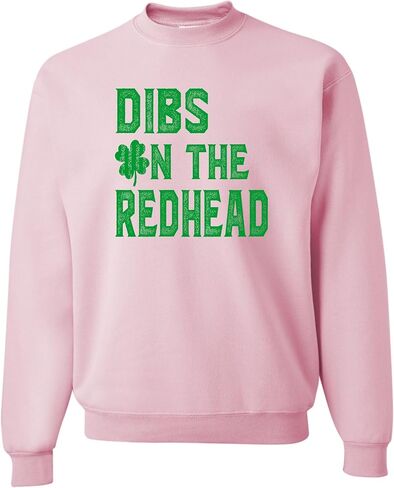 Go All Out Dibs On The Redhead Funny St. Patrick's Day Mens Sweatshirt Crewneck in Kuwait