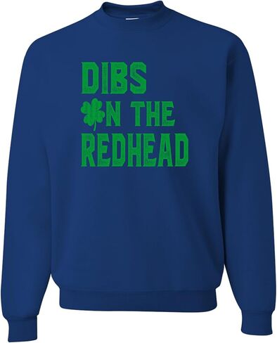 Go All Out Dibs On The Redhead Funny St. Patrick's Day Mens Sweatshirt Crewneck in Kuwait