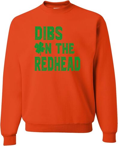 Go All Out Dibs On The Redhead Funny St. Patrick's Day Mens Sweatshirt Crewneck in Kuwait