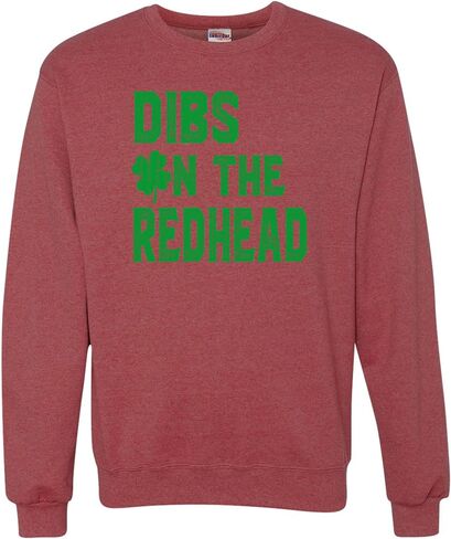 Go All Out Dibs On The Redhead Funny St. Patrick's Day Mens Sweatshirt Crewneck in Kuwait