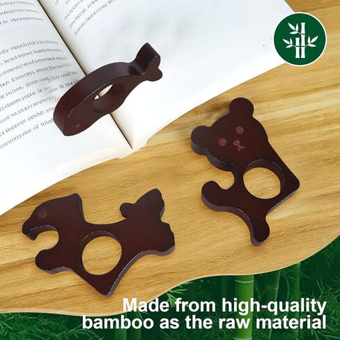 Book Page Holder，3 Pack,Bamboo Book Holder for Reading,Eagle, bear, whale shapes,Ideal Book Reader Gifts & Reading Accessories, Book Lovers & Literary Gift in Saudi Arabia