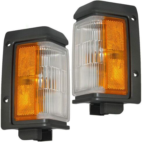 Parts N Go 1987-1995 Pathfinder Corner Marker Light with Black Trim Front Driver & Passenger Side Left Right Hand - B611541G01 NI2550105, B611041G01 NI2551105 in Saudi Arabia