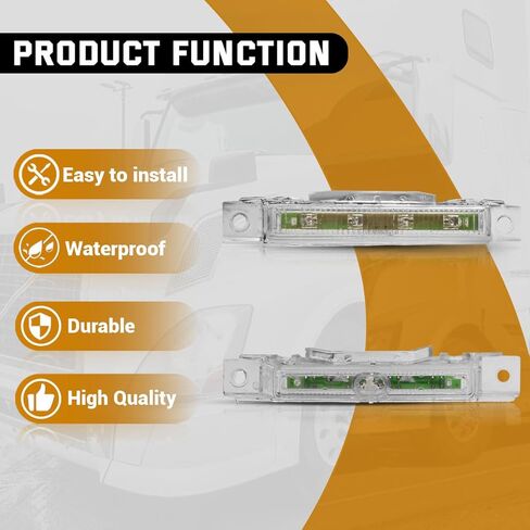 5PCS VNL Top Lamp Clear LED Roof Cab Marker Lights Fit for Volvo VNL 2003-2017 Trucks 12V Top Marker Lamp White Color(White) in Saudi Arabia